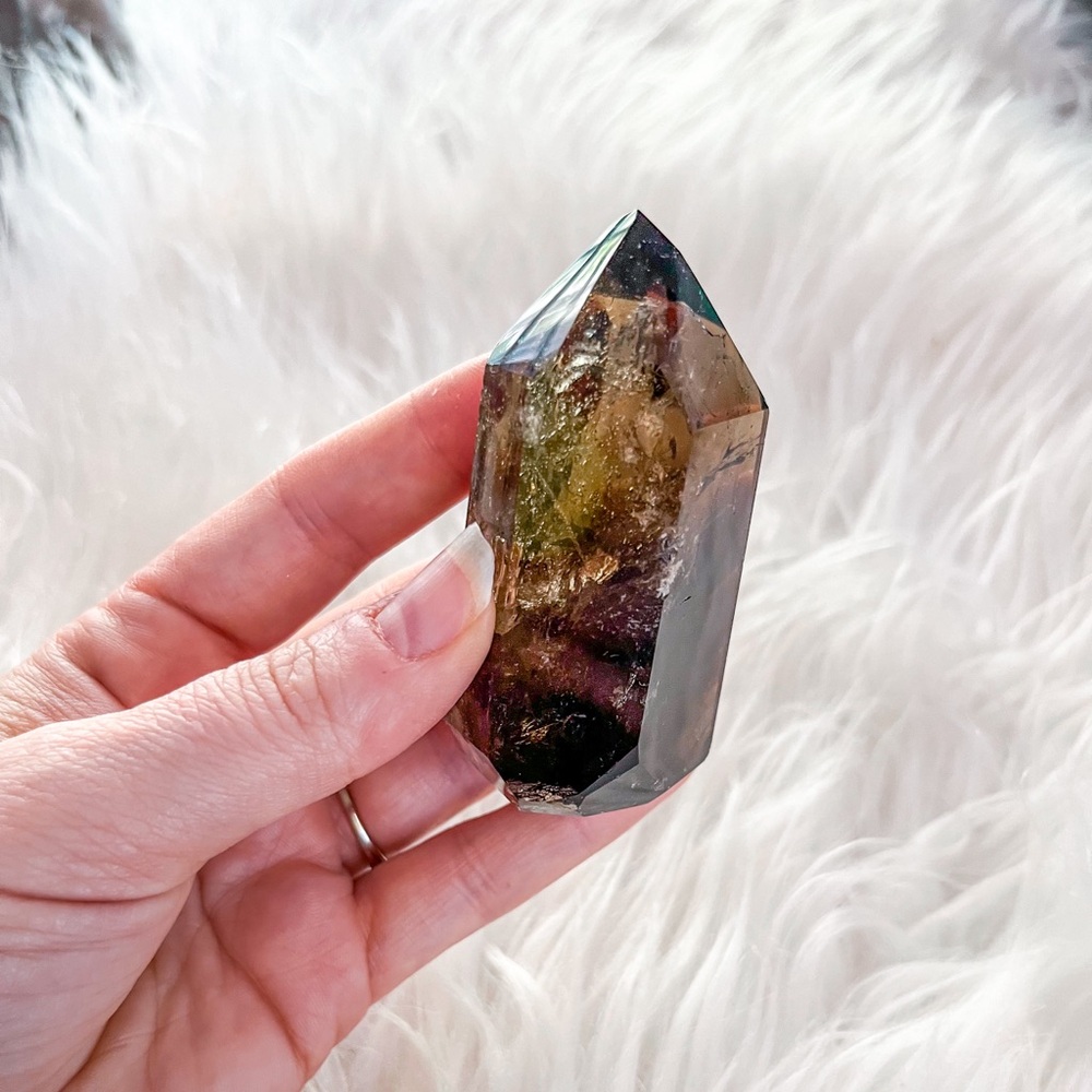 Smokey quartz tower